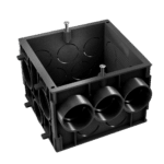 Inbouwdoos 60 x 60 x 50mm diep hor/vert met vijs uitbreekbaar