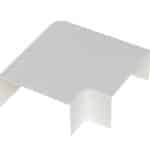 Vlakke hoek voor wandkanaal 100x54mm wit