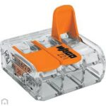 Wago 221-413 Steekklem 3x 0,2- 4mm transp. ook voor soepele draad 50 stuks