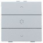 Enkelvoudige dimbediening voor Niko Home Control, sterling coated