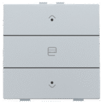 Enkelvoudige motorsturingsbediening met led voor Niko Home Control, sterling coated