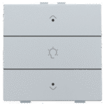 Enkelvoudige dimbediening voor Niko Home Control met leds, sterling coated