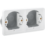 INBOUWKADER 2X HORIZONTAAL WHITE