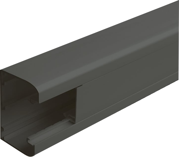 075750 DLP Wandkanaal zwart 80x50mm - Afbeelding 1